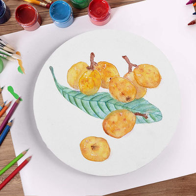 Custom Size Round Stretched Canvas Board with MDF Frame Waterproof and 1.5cm Thickness for Oil Acrylic Paints