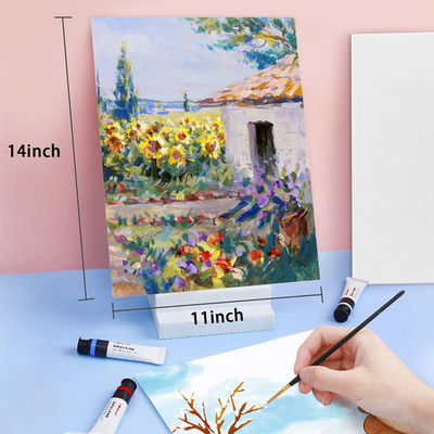 Stretched Canvas Board with MDF or Grey Board Material Acid Free Acrylic Priming and Medium Texture for Painting