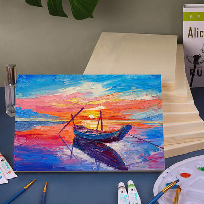 Professional Unfinished Wood Cradled Artist Canvas with 1.6cm Thickness and MOQ 1000pcs for Acrylic Painting