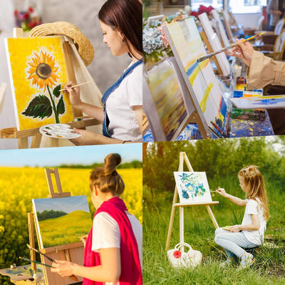 Professional Unfinished Wood Cradled Artist Canvas with 1.6cm Thickness and MOQ 1000pcs for Acrylic Painting