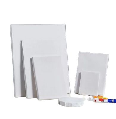 380g White Matte Finish Stretched Canvas Board for Oil Painting Custom Size 100% Cotton
