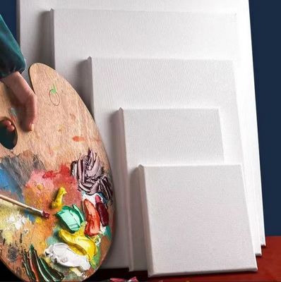 380g White Matte Finish Stretched Canvas Board for Oil Painting Custom Size 100% Cotton