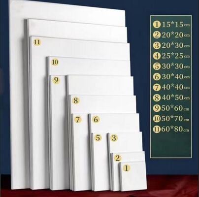 380g White Matte Finish Stretched Canvas Board for Oil Painting Custom Size 100% Cotton