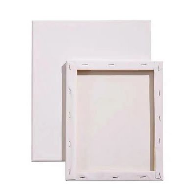 Custom Size 100% Cotton Stretched Canvas Board with Wood Frame for Oil Painting - Matte Finish White 380g Thickness