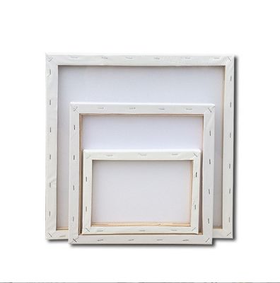 Custom Size 100% Cotton Stretched Canvas Board with Wood Frame for Oil Painting - Matte Finish White 380g Thickness