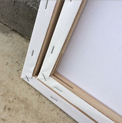 Custom Size 380g Thickness White Color Stretched Canvas with Pine Wood Frame for Oil Acrylic Painting