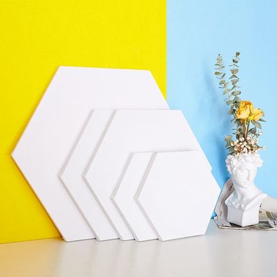 Hexagon Shape Stretched Canvas Board with 380+/-50 Thickness and Matte Finish for Professional Painting
