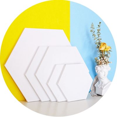 Hexagon Shape Stretched Canvas Board with 380+/-50 Thickness and Matte Finish for Professional Painting