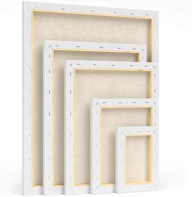 Acid Free Acrylic Priming Stretched Canvas with Medium Texture and Sturdy Kiln-dried Sweden Spruce Frame