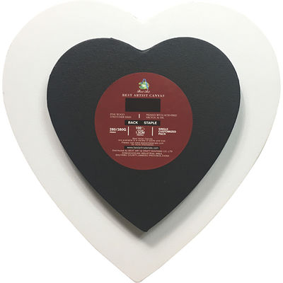 Heart-Shaped DIY Romantic Wall Decor Blank Stretched Canvas Board for Oil and Acrylic Painting