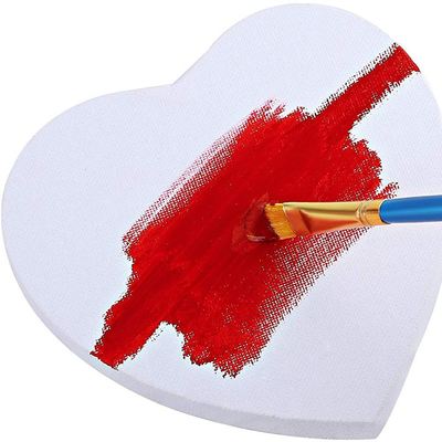 Heart-Shaped DIY Romantic Wall Decor Blank Stretched Canvas Board for Oil and Acrylic Painting