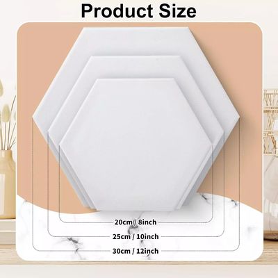 Hexagon Shaped Stretched Canvas Board with 280g Cotton and Triple Primed Gesso for Acrylic and Oil Painting