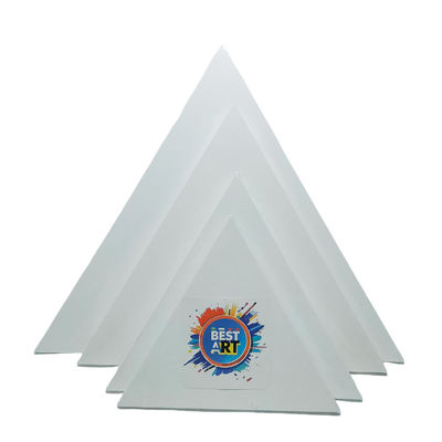 Customized Size Triangle Shaped Stretched Canvas with Matte Finish and Back Staple Allowed for Painting