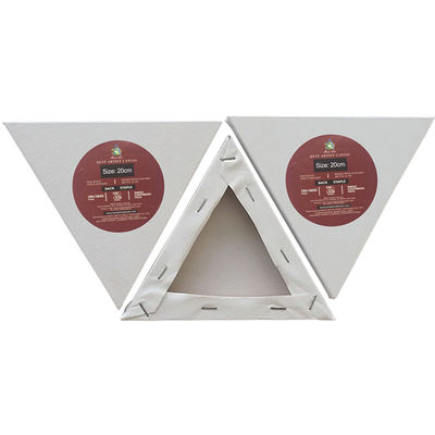 Customized Size Triangle Shaped Stretched Canvas with Matte Finish and Back Staple Allowed for Painting