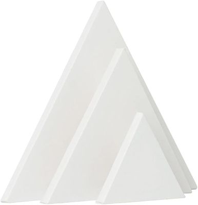Customized Size Triangle Shaped Stretched Canvas with Matte Finish and Back Staple Allowed for Painting