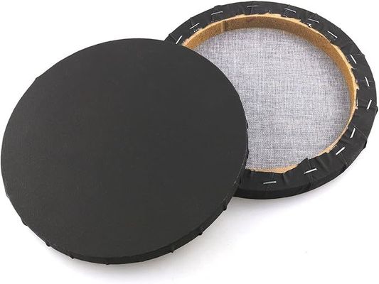 Round Black Matte Finish Stretched Canvas Board for Oil Acrylic Painting and Gouache Crafts