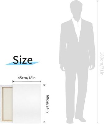 Custom Size Acid Free Acrylic Priming Stretched Canvas Board with Sturdy Kiln-dried Sweden Spruce for Painting