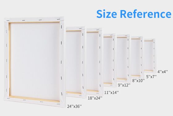 Custom Size 280g Cotton Stretched Canvas with Acid Free Acrylic Priming for Oil Painting