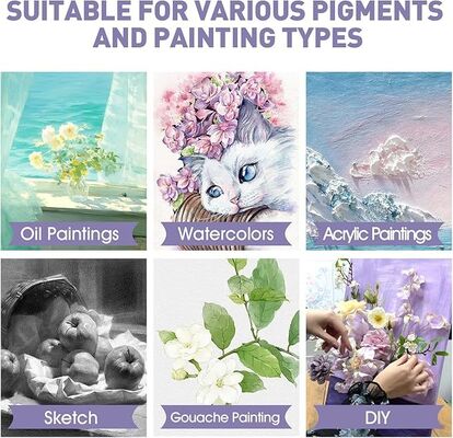 100% Cotton Custom Size Stretched Canvas Board Triple Primed Gesso for Acrylic and Oil Painting