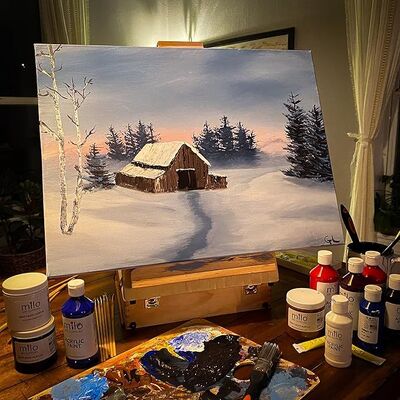 50X100CM Large 280g Cotton Stretched Canvas Board Triple Primed Gesso for Acrylic and Oil Painting