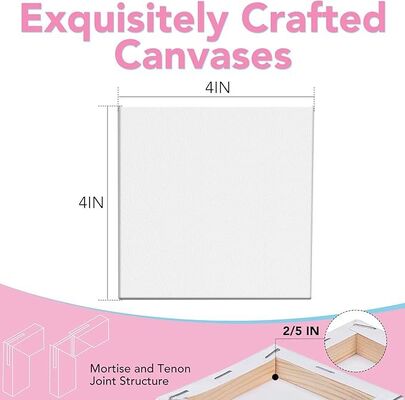 Custom Size 280g Cotton Stretched Canvas Board with Acid Free Acrylic Priming for Painting
