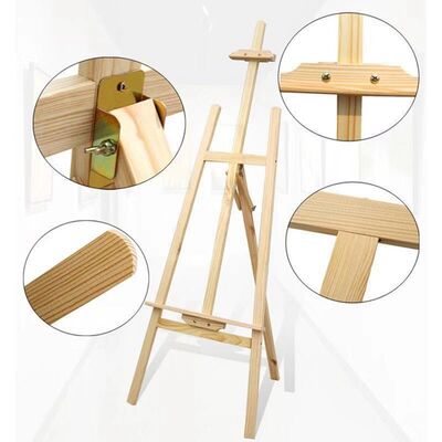 Art Easel 145/150/175CM Adjustable Wooden Painting Easel Stand Sketch Portable Display Easel