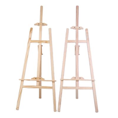 Factory Wooden Easel 150cm Lifting  Pine Wood Panel Tripods Painting  Canvas Exhibition Art Wooden Easel