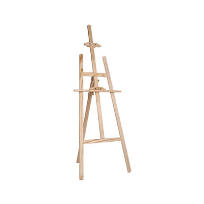 Factory Wooden Easel 150cm Lifting  Pine Wood Panel Tripods Painting  Canvas Exhibition Art Wooden Easel