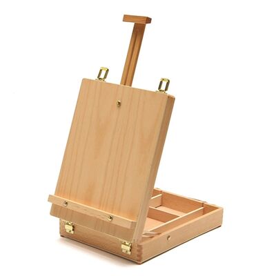 Professional Artist Paint Easel Stand Wooden Portable Desktop Box Table Easel Sketch Box for Painting