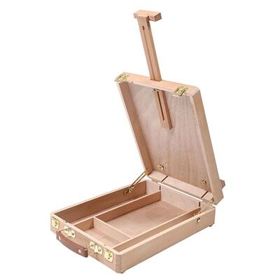 Professional Artist Paint Easel Stand Wooden Portable Desktop Box Table Easel Sketch Box for Painting
