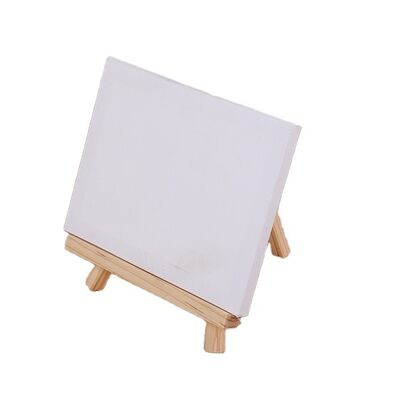 Kids Mini Easel and Art Canvas Set Canvas 10x10cm