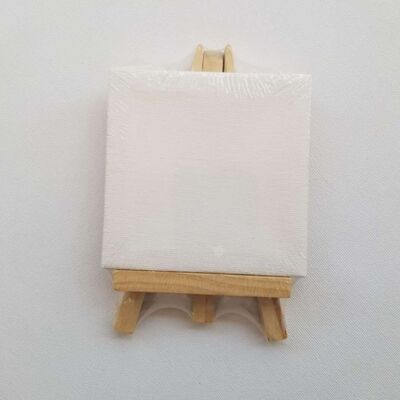 Kids Mini Easel and Art Canvas Set Canvas 10x10cm