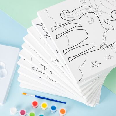 Professional  Cotton Pre-printed Stretched Canvas Oil Canvas DIY Painting and Acrylic Paint Brush for Kids Canvas Paint