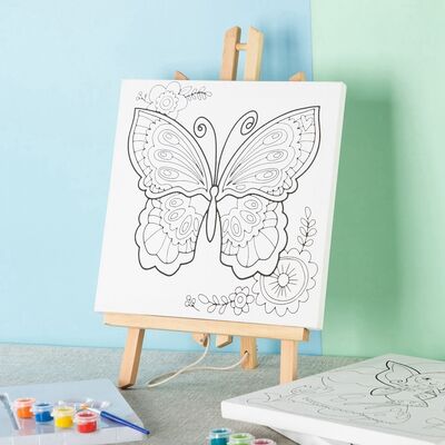 Professional  Cotton Pre-printed Stretched Canvas Oil Canvas DIY Painting and Acrylic Paint Brush for Kids Canvas Paint