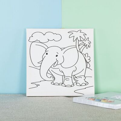 Professional  Cotton Pre-printed Stretched Canvas Oil Canvas DIY Painting and Acrylic Paint Brush for Kids Canvas Paint