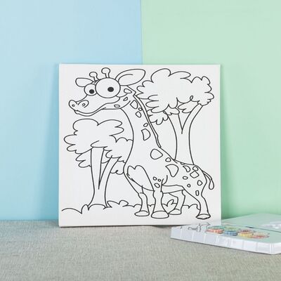 Professional  Cotton Pre-printed Stretched Canvas Oil Canvas DIY Painting and Acrylic Paint Brush for Kids Canvas Paint