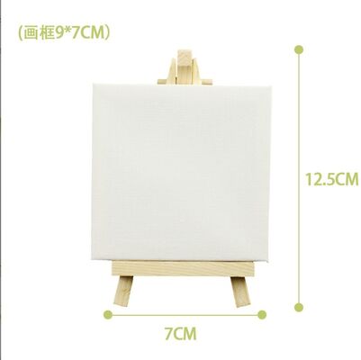 10x15cm Stretched Mini Canvas Painting Kit with Acrylic Paints and Brushes for Kids Pre-printed Canvas Print Painting