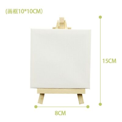 10x15cm Stretched Mini Canvas Painting Kit with Acrylic Paints and Brushes for Kids Pre-printed Canvas Print Painting