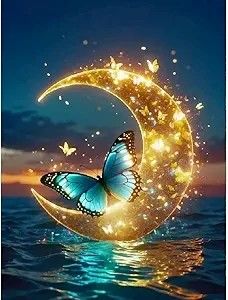 30x40cm Grand tableau de la lune en diamant ensemble de forage complet toile d'art en diamant pour les débutants