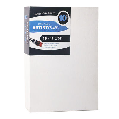 Panneaux de toile blanche pré-préparés fournitures d'art en coton 100% peinture
