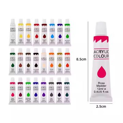 OEM 12 couleurs de peinture acrylique ensemble pour toile avec la consistance du beurre grande couverture