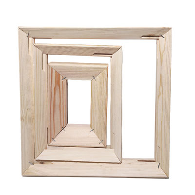 Pine Wood Canvas Stretcher Frames , Acrylic Painting Stretcher Bars Precision Cut