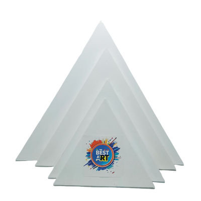 Triangle Shaped Blank Stretched Canvas 280G Cotton Stretched Artist Canvas For Painting