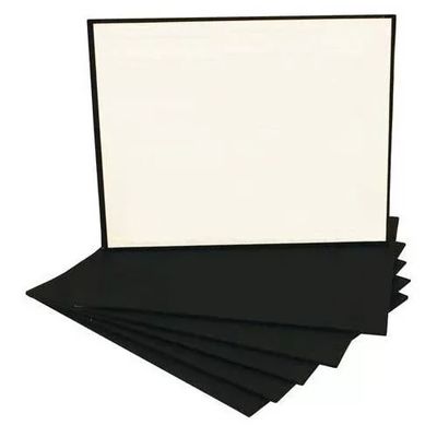 15 paquets de toiles pour peinture à l' huile, panneaux de toile en coton noir polyvalents