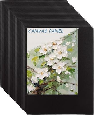 Panneau de toile de peinture noire en coton pour peintures acryliques / huile / aquarelle
