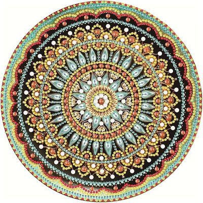 Kit de peinture en diamant 5D de style classique Mandala Art partiel en diamant pour la décoration murale de la maison