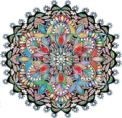 Mandala Set DIY Kit de peinture au diamant avec diamant de cristal partiel pour le cadeau de décoration murale à la maison