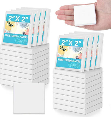 Mini-Linen coton étiré toile 2 x 2 pouces Art enduit toiles tableau pour peindre les enfants