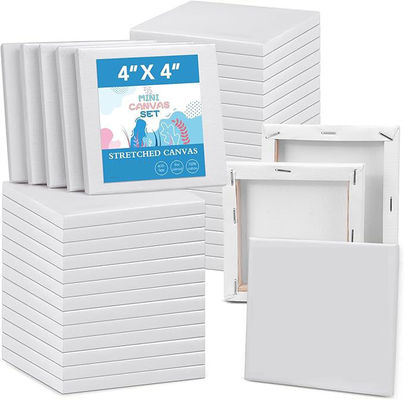 Personnaliser la taille en blanc mini étiré en lin de coton toile de tableau pour la peinture fournitures d'art