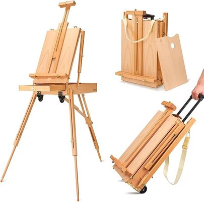 Il tient du toile bois Portable Art réglable Peinture de chevalet Style français Avec palette